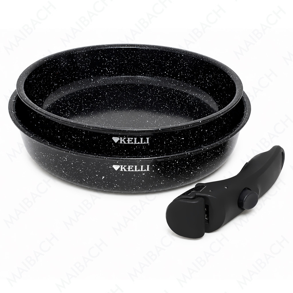 Набор сковород KELLI KL-4028 черный Набор сковород KELLI KL-4028 черный
